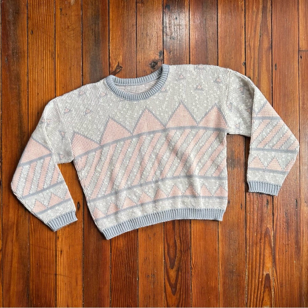 Vintage 80s Adele Knitwear pastel sweater
